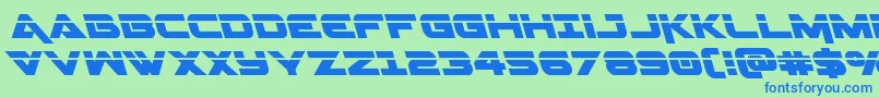 Geminalaserleft Font – Blue Fonts on Green Background