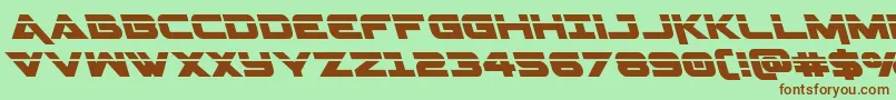 Geminalaserleft Font – Brown Fonts on Green Background