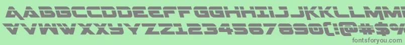 Geminalaserleft Font – Gray Fonts on Green Background