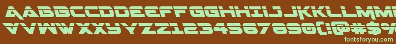 Geminalaserleft-fontti – vihreät fontit ruskealla taustalla