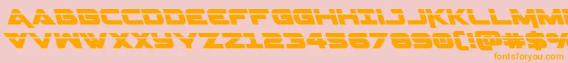 Geminalaserleft Font – Orange Fonts on Pink Background