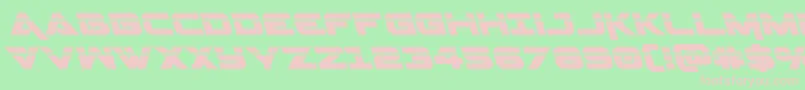 Geminalaserleft Font – Pink Fonts on Green Background
