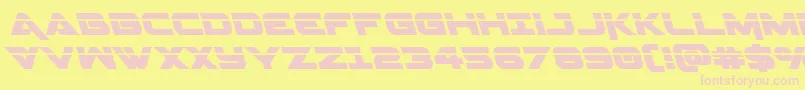 Шрифт Geminalaserleft – розовые шрифты на жёлтом фоне