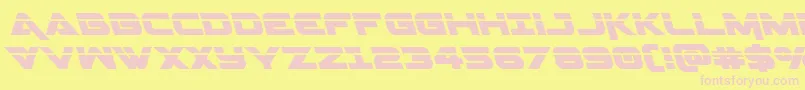 Geminalaserleft Font – Pink Fonts on Yellow Background