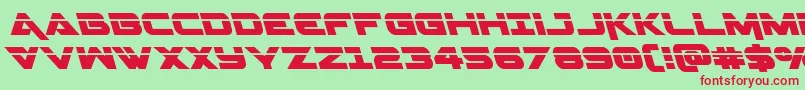 Geminalaserleft Font – Red Fonts on Green Background