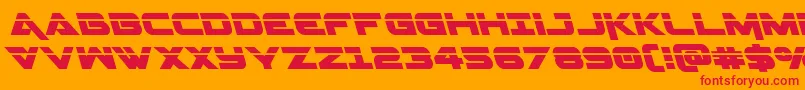 Geminalaserleft-Schriftart – Rote Schriften auf orangefarbenem Hintergrund