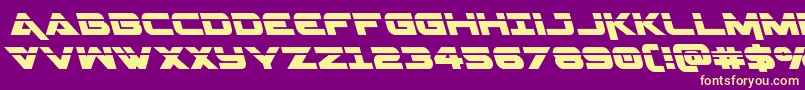 Geminalaserleft Font – Yellow Fonts on Purple Background