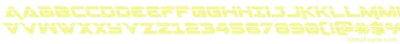 Czcionka Geminalaserleft – żółte czcionki