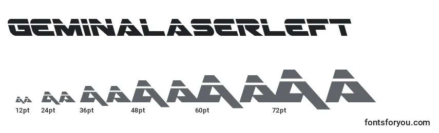 Размеры шрифта Geminalaserleft