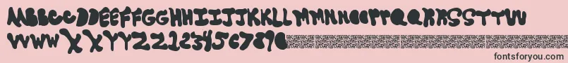 Więcej informacji o czcionce Goneaway Czcionka Goneaway – czarne czcionki na różowym tle