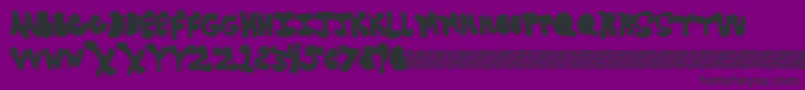 フォントGoneaway – 紫の背景に黒い文字