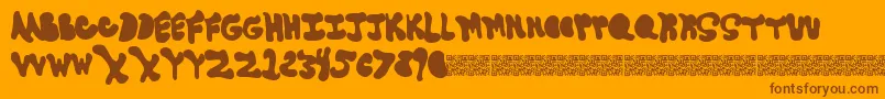 Lisätietoja Goneaway-fontista Goneaway-fontti – ruskeat fontit oranssilla taustalla