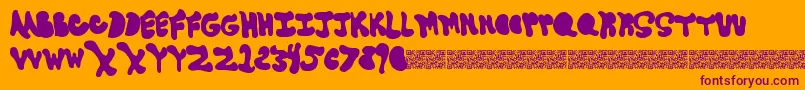 Goneaway Font – Purple Fonts on Orange Background