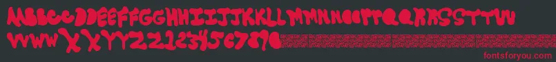 Goneaway Font – Red Fonts on Black Background