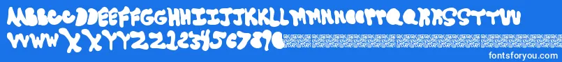 Шрифт Goneaway – белые шрифты на синем фоне