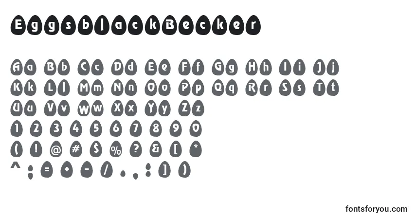 EggsblackBecker-fontti – aakkoset, numerot, erikoismerkit