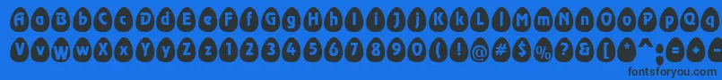 EggsblackBecker Font – Black Fonts on Blue Background