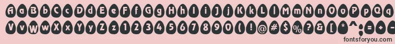 Шрифт EggsblackBecker – чёрные шрифты на розовом фоне