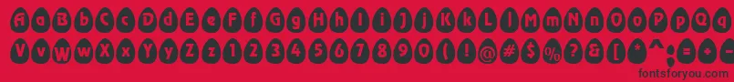 EggsblackBecker Font – Black Fonts on Red Background