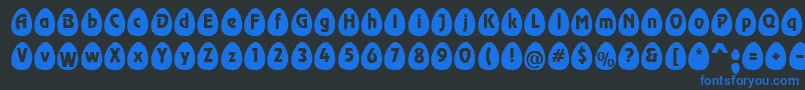 Шрифт EggsblackBecker – синие шрифты на чёрном фоне