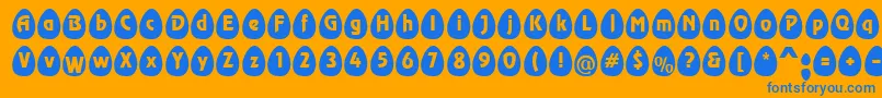 Шрифт EggsblackBecker – синие шрифты на оранжевом фоне