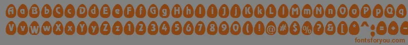EggsblackBecker-fontti – ruskeat fontit harmaalla taustalla