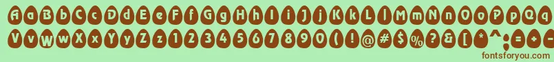 EggsblackBecker Font – Brown Fonts on Green Background