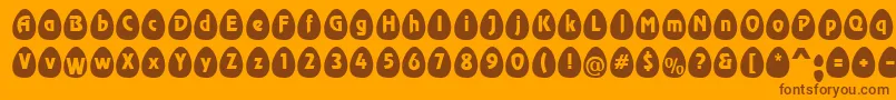 Шрифт EggsblackBecker – коричневые шрифты на оранжевом фоне
