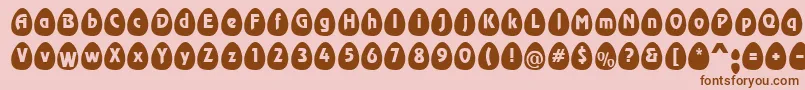 EggsblackBecker-fontti – ruskeat fontit vaaleanpunaisella taustalla