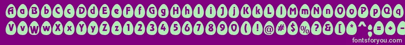 Шрифт EggsblackBecker – зелёные шрифты на фиолетовом фоне