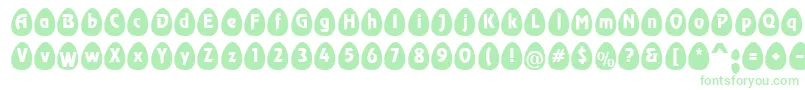 Шрифт EggsblackBecker – зелёные шрифты на белом фоне