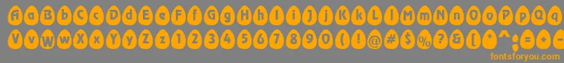 Шрифт EggsblackBecker – оранжевые шрифты на сером фоне