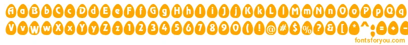 EggsblackBecker-fontti – oranssit fontit valkoisella taustalla