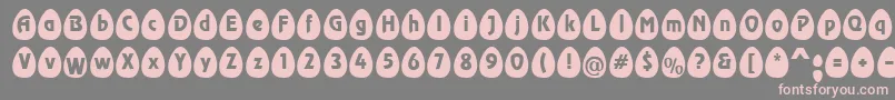 Шрифт EggsblackBecker – розовые шрифты на сером фоне