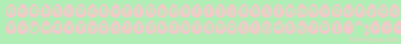Czcionka EggsblackBecker – różowe czcionki na zielonym tle