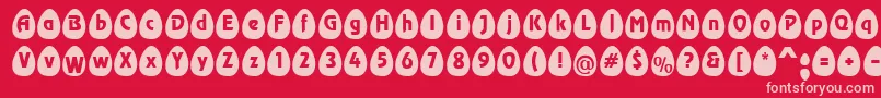 EggsblackBecker Font – Pink Fonts on Red Background