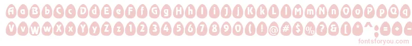 EggsblackBecker-fontti – vaaleanpunaiset fontit valkoisella taustalla