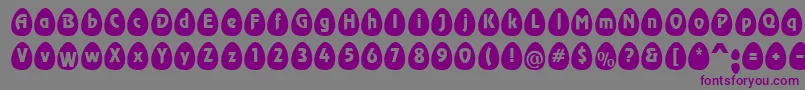 EggsblackBecker Font – Purple Fonts on Gray Background