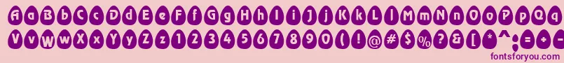 フォントEggsblackBecker – ピンクの背景に紫のフォント