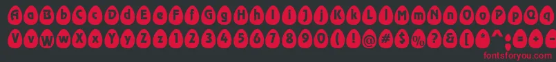 EggsblackBecker Font – Red Fonts on Black Background