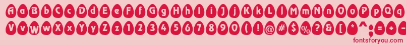 EggsblackBecker Font – Red Fonts on Pink Background