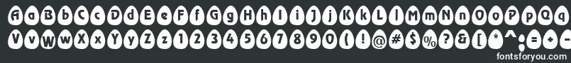 Шрифт EggsblackBecker – белые шрифты на чёрном фоне