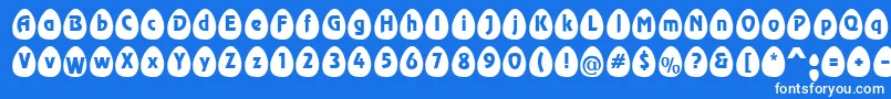 EggsblackBecker Font – White Fonts on Blue Background