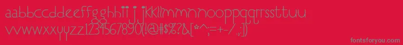 ILoveYouMonkey Font – Gray Fonts on Red Background