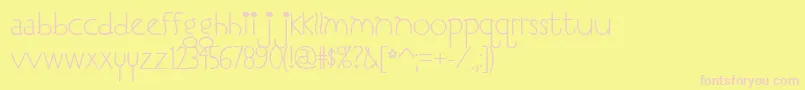 ILoveYouMonkey Font – Pink Fonts on Yellow Background