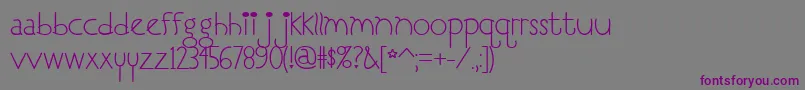 Шрифт ILoveYouMonkey – фиолетовые шрифты на сером фоне