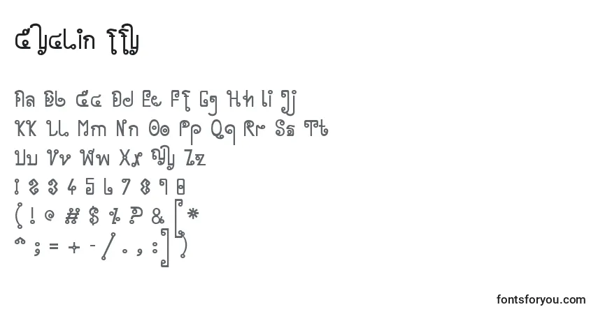 Schriftart Cyclin ffy – Alphabet, Zahlen, spezielle Symbole
