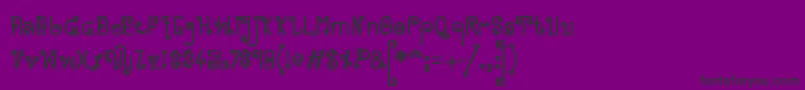 Cyclin ffy-Schriftart – Schwarze Schriften auf violettem Hintergrund