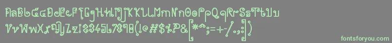 Шрифт Cyclin ffy – зелёные шрифты на сером фоне
