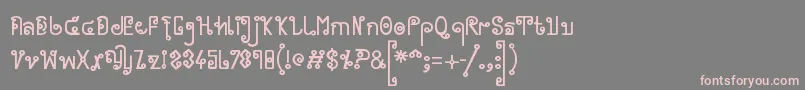 フォントCyclin ffy – 灰色の背景にピンクのフォント